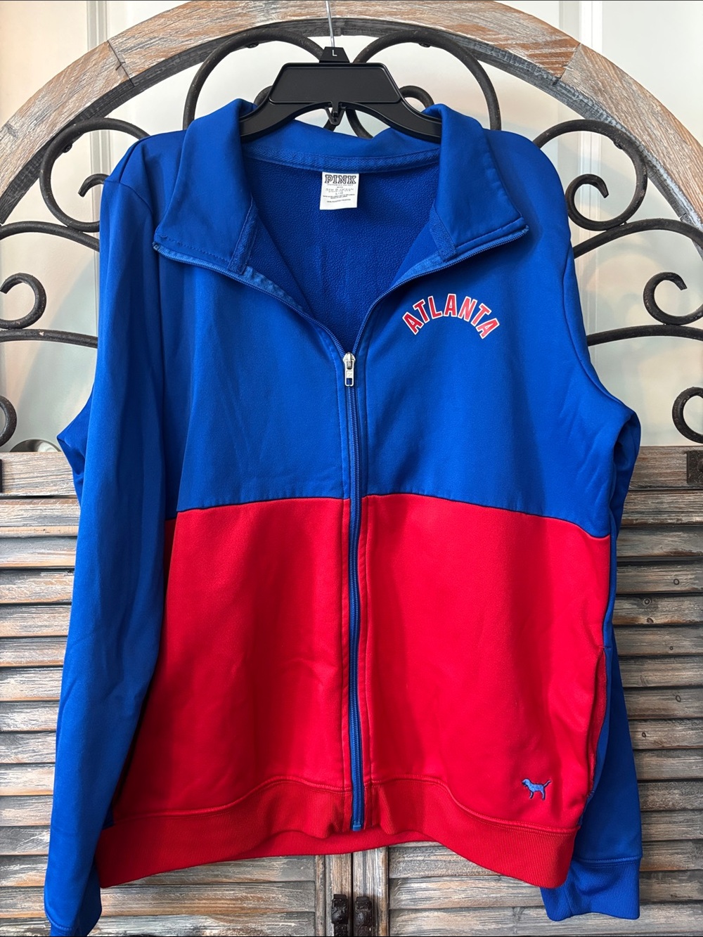 PINK Victoria's Secret Blue & Red Atlanta Braves Jacket